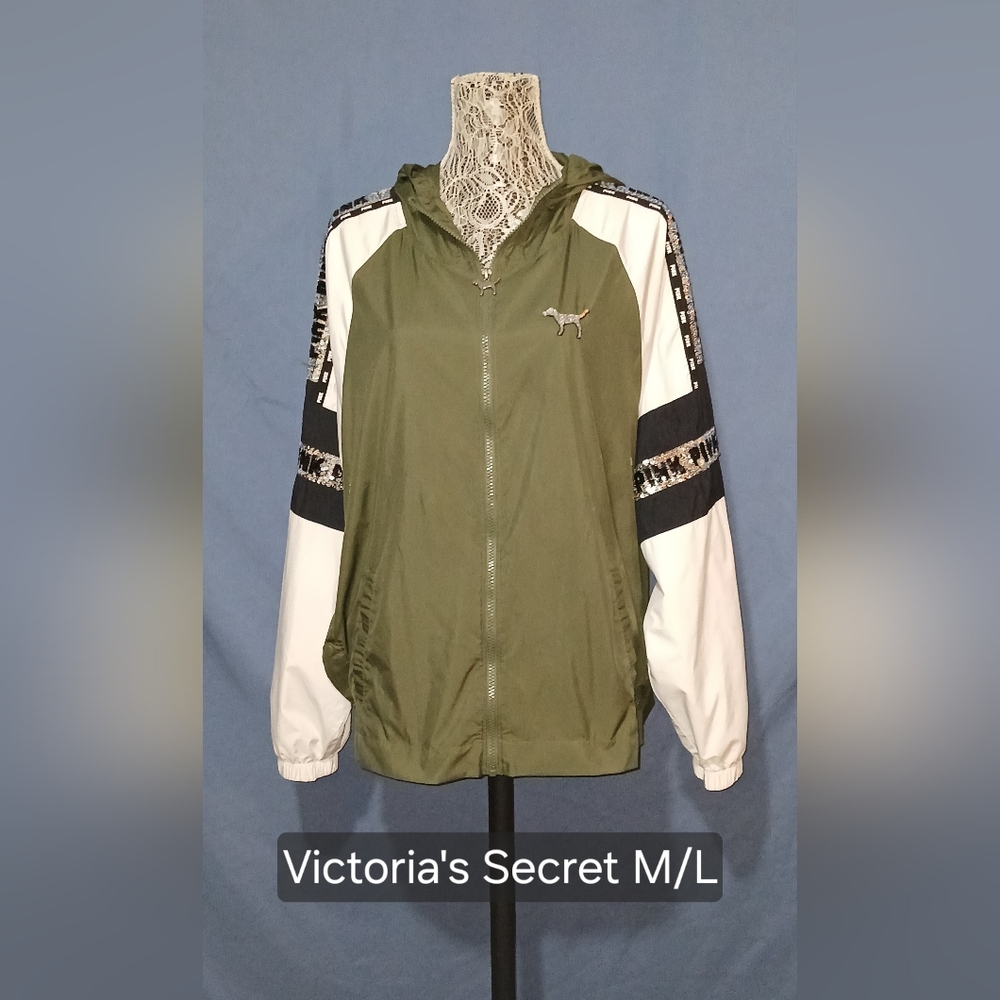 Victoria's Secret Olive and White Jacket